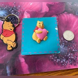 90’s Winnie the Pooh Pin and Key Chain